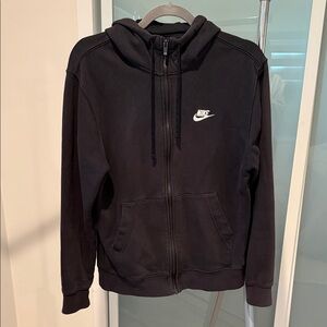 Black Nike zip-front hoodie - Size S